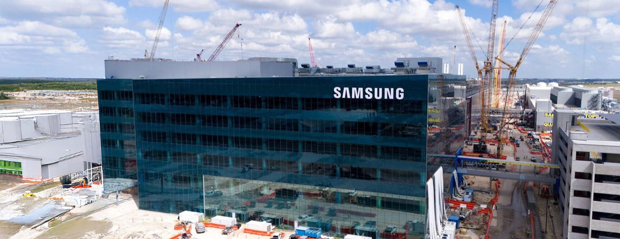 Samsung semiconductor campus under construction in Taylor, Texas